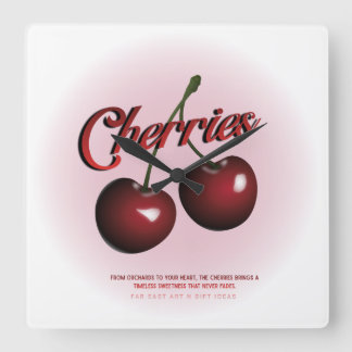 Horloge murale Cerises