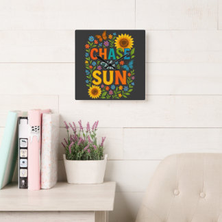 Horloge murale Chase the sun