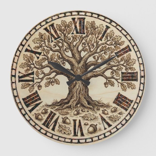Horloge murale chêne (Recto)