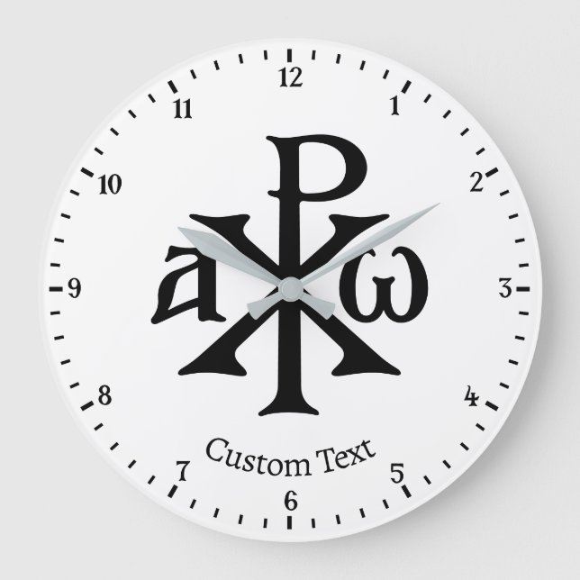 Horloge murale Chi Rho Christogram (Recto)