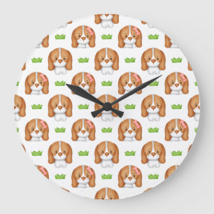 Horloge murale chien Beagle aquarelle mignonne