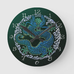 Horloge murale chinoise d'ornement de dragon