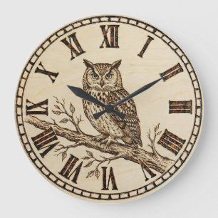 Horloge murale chouette
