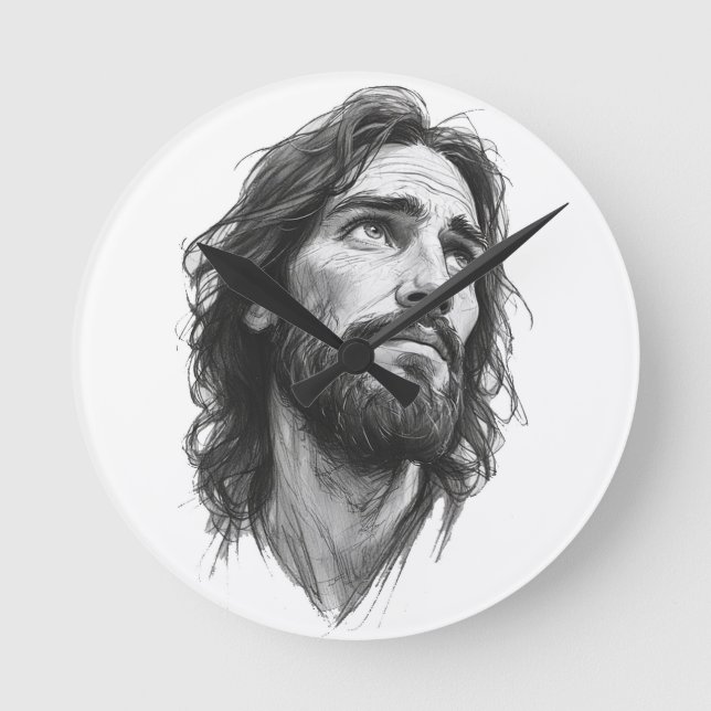 Horloge murale chrétienne Jésus-Christ (Recto)
