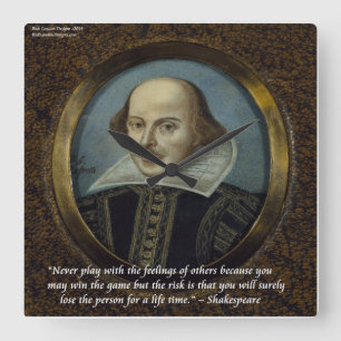 Horloge murale citation de Shakespeare & émotions 