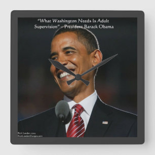 Horloge murale citation humour Barack Obama