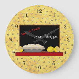 Horloge murale citron à tarte
