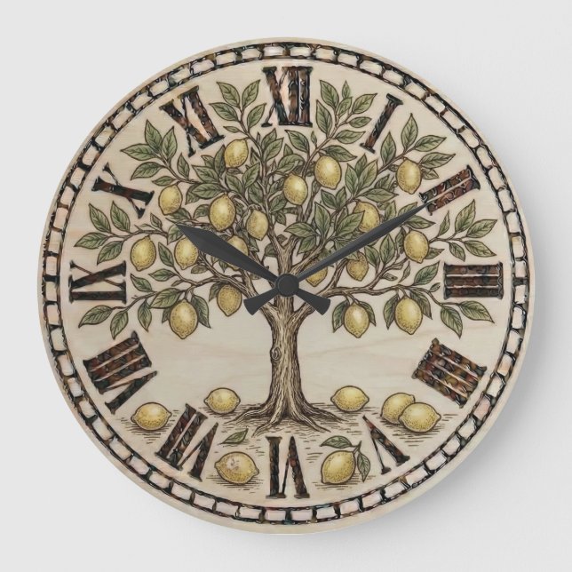 Horloge murale - Citronnier (Recto)