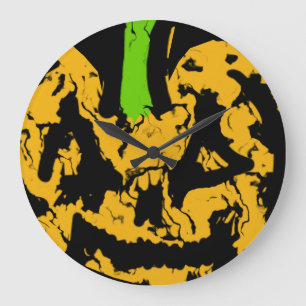 Horloge murale Citrouille d'Halloween