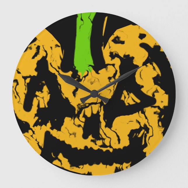 Horloge murale Citrouille d'Halloween (Recto)