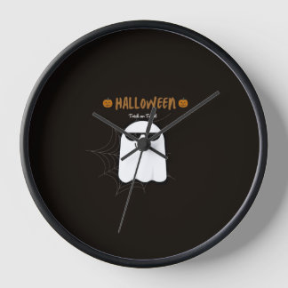 Horloge murale citrouille fantôme Halloween effray