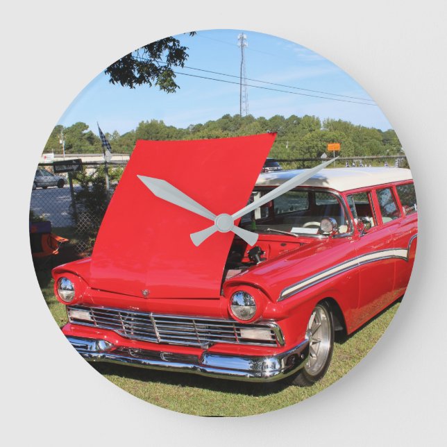 Horloge murale CLASSIQUE 55 VIEUX FORD WAGON (Recto)
