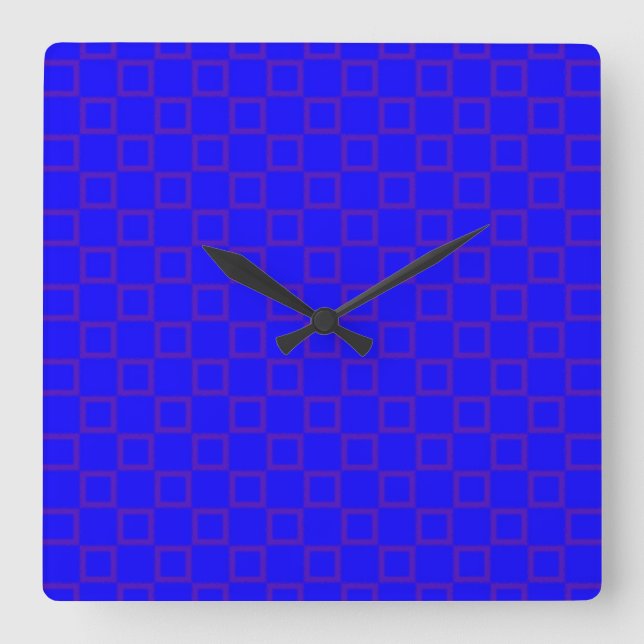 Horloge murale classique bleu et violet (Recto)