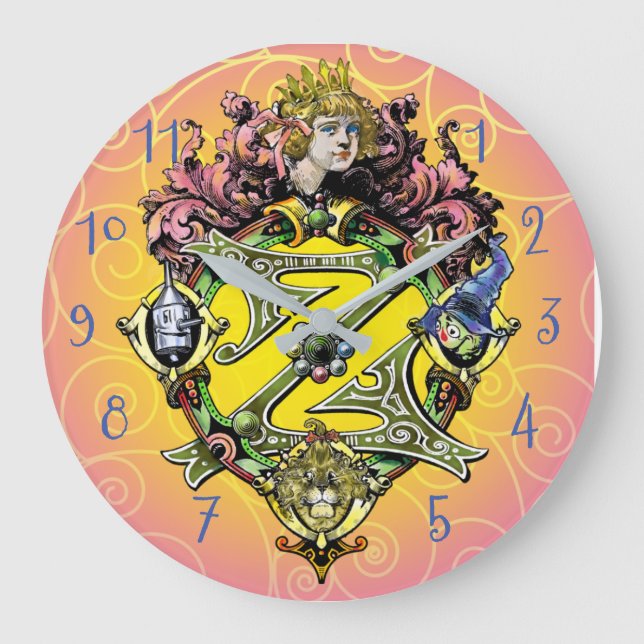 Horloge murale Classique pour enfants Le Magicien  (Recto)