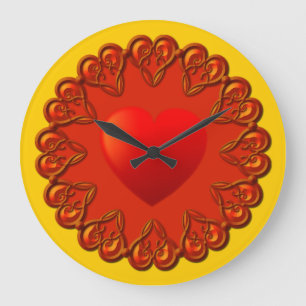 Horloge murale Coeur