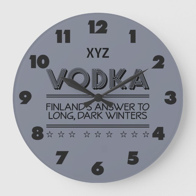 horloge murale couleur personnalisée VODKA (Recto)