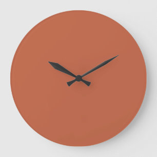 Horloge murale couleur solide - Carreaux en terre 