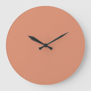 Horloge murale couleur solide - Coral rose