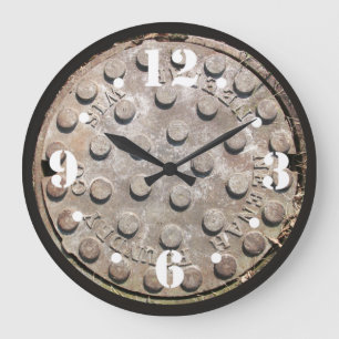 Horloge murale couvercle de regard