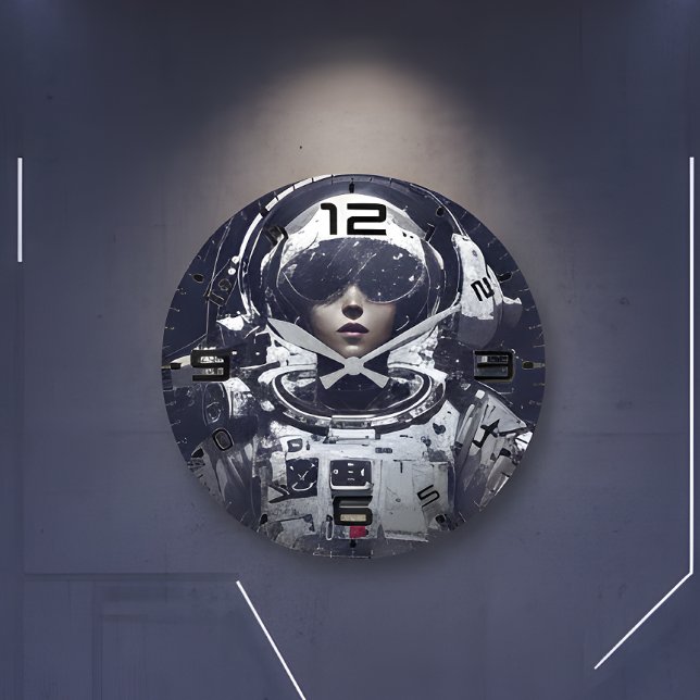 Horloge murale Cyberpunk Cosmic Navigator (Créateur téléchargé)