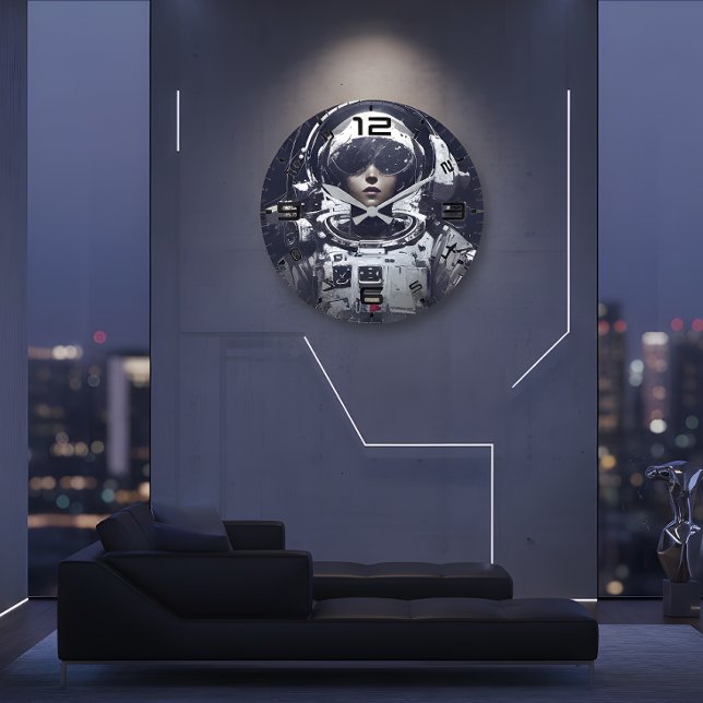 Horloge murale Cyberpunk Cosmic Navigator (Créateur téléchargé)