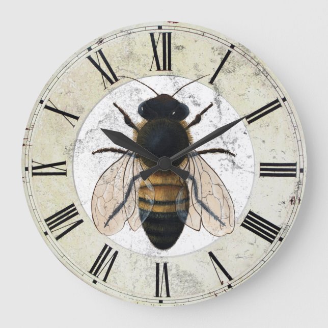 Horloge murale d'abeilles miel de Tim Campbell (Recto)