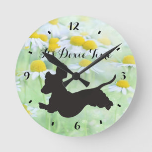 Horloge murale Dachshund et Daisy