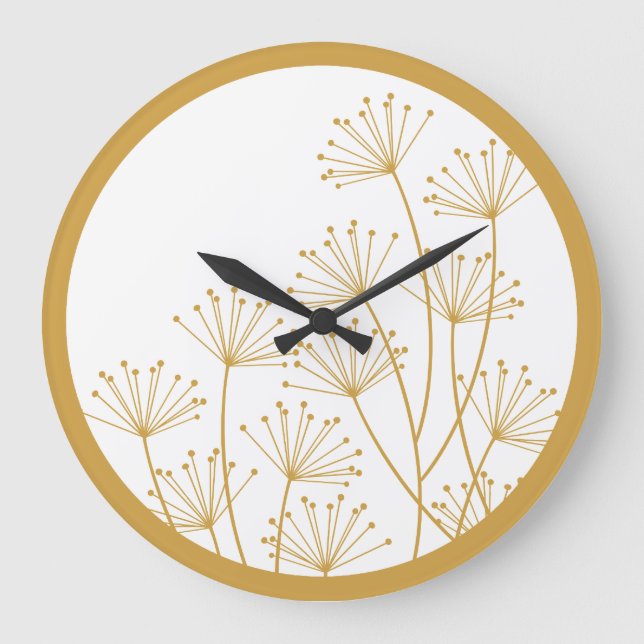Horloge murale - Dandelions mods en or (Recto)