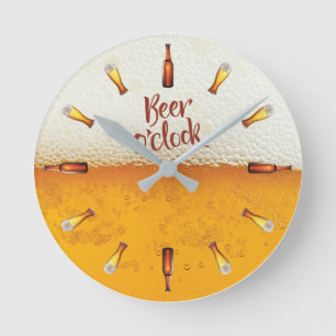 Horloge murale d'arrière - plan de bière