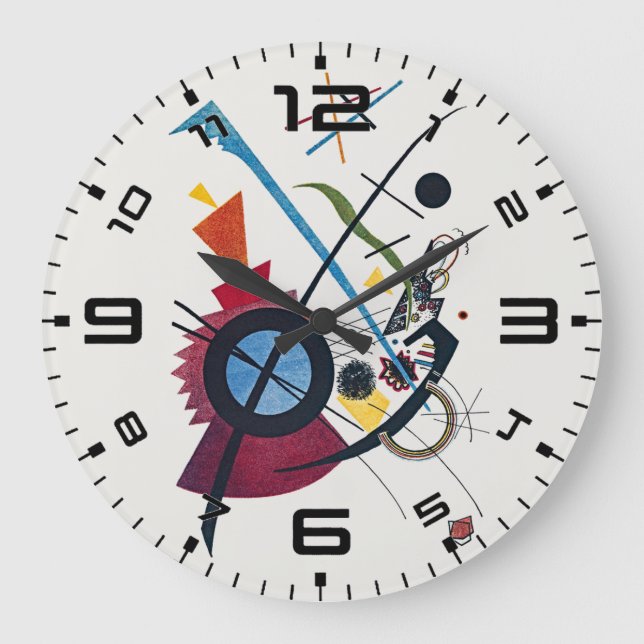 Horloge murale d'art Bauhaus bleu de Kandinsky (Recto)