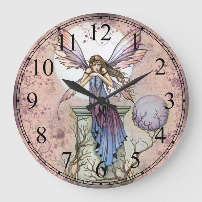 Horloge murale d'art fantastique de fée Un endroit (Recto)
