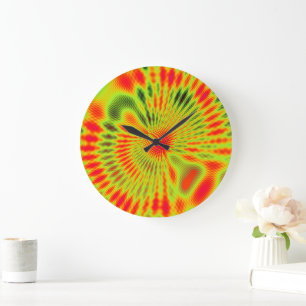 Horloge murale d'art mandala de mécanique quantiqu