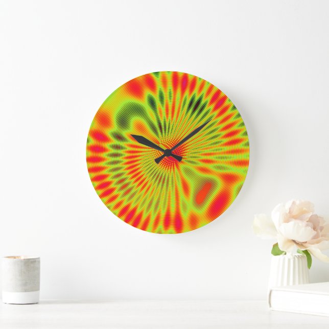 Horloge murale d'art mandala de mécanique quantiqu (Maison)