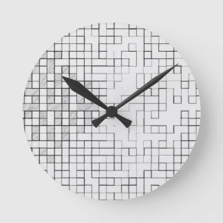 Horloge murale de 8 pouces à grille verrouillée