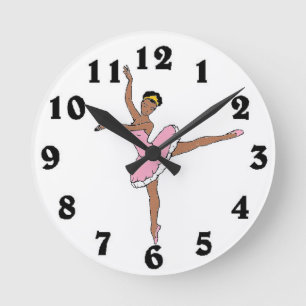 Horloge murale de ballerine d'Afro-américain