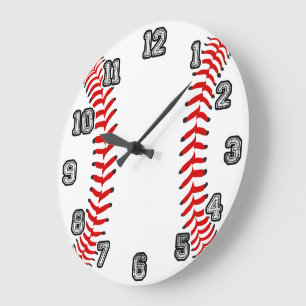Horloge murale de baseball