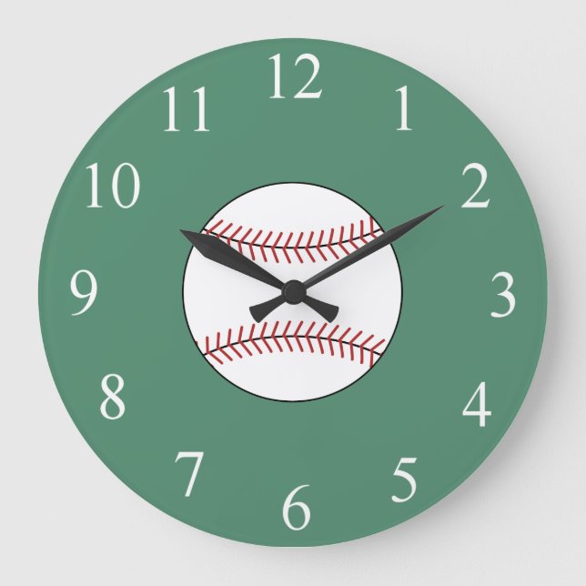 Horloge murale de baseball verte  (Recto)