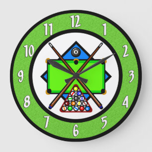 Horloge murale de billards
