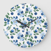 Horloge murale de bleuets
