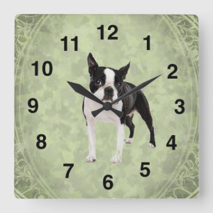 Horloge murale de Boston Terrier