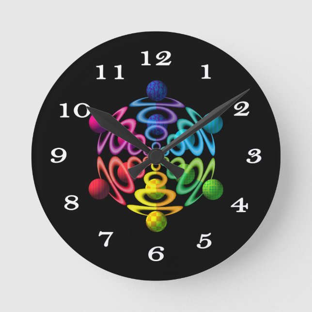 Horloge murale de bouton-pression de sphère (Recto)