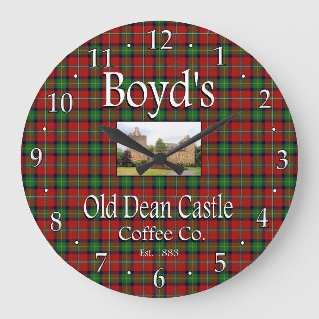 Horloge murale de Boyd's Old Dean Castle Coffee Co (Recto)