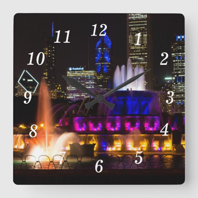 Horloge murale de Buckingham Fountain Chicago (Recto)