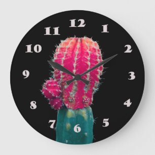 Horloge murale de Cactus Rose