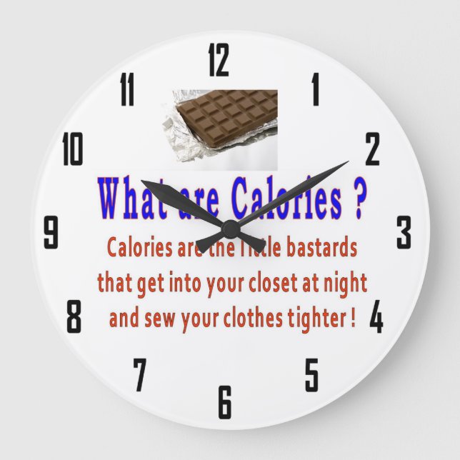 HORLOGE MURALE DE CALORIES (Recto)