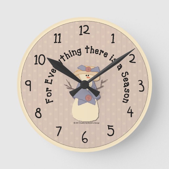 Horloge murale de campagne d'hiver (Recto)