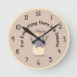 Horloge murale de campagne d'hiver