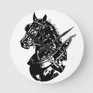Horloge murale de cheval de trait de Percheron