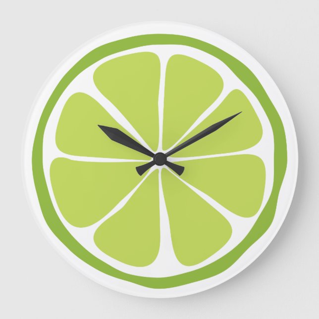 Horloge murale de citron vert (Recto)
