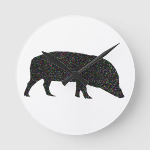 Horloge murale de cochon mousseux